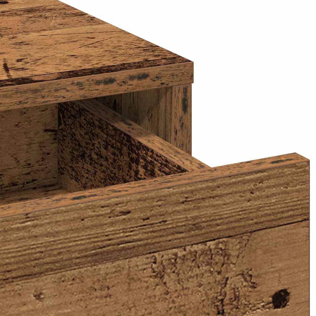 Hochboard mit Schubladen Altholz 40 x 41 x 135 cm Holzwerkstoff