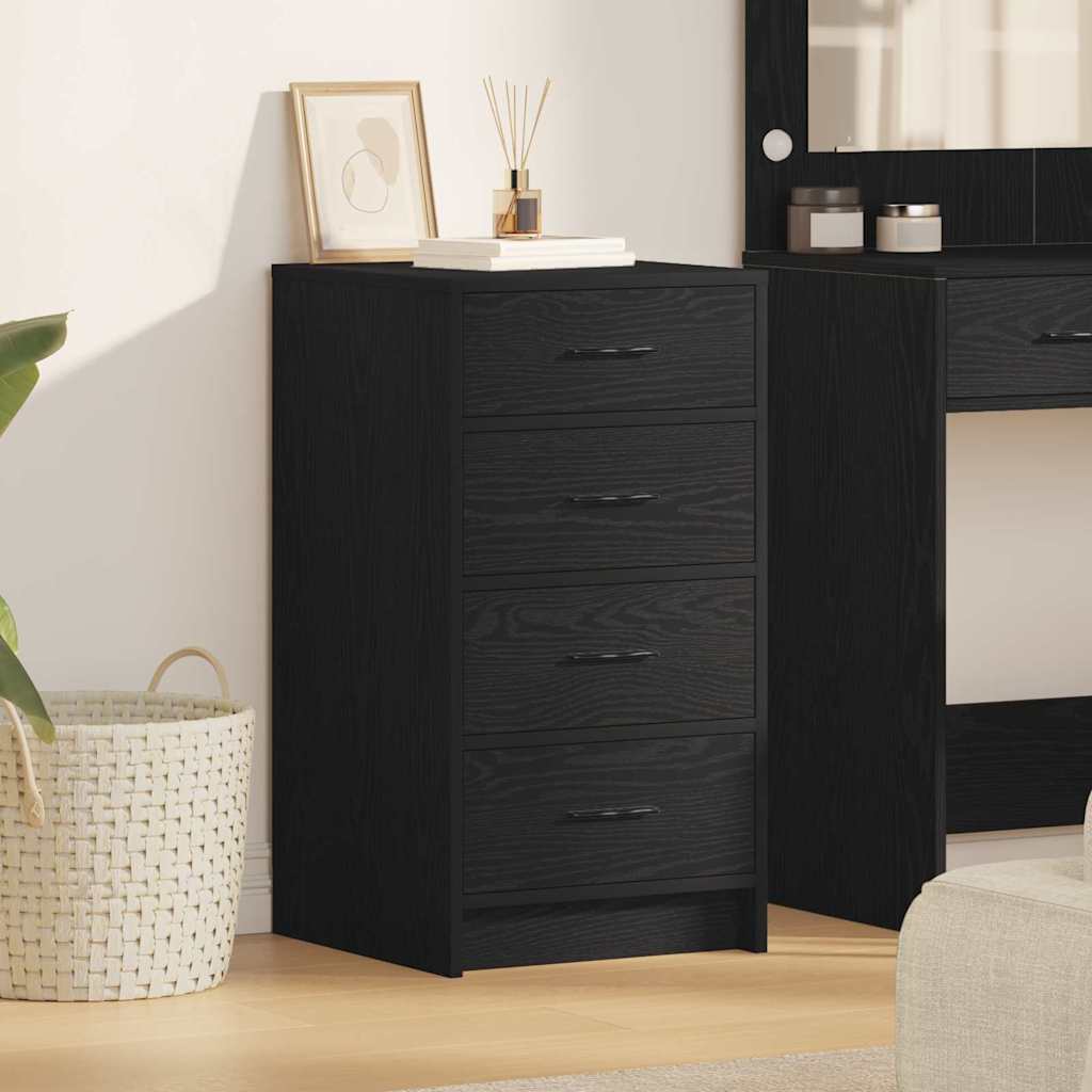 Sideboard Schwarz Eichen-Optik 40 x 41 x 75 cm Holzwerkstoff