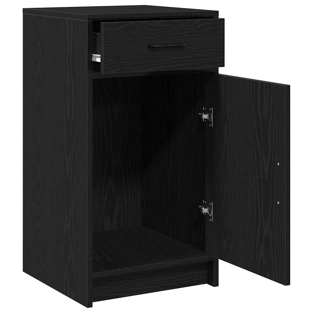 Sideboard Schwarz Eichen-Optik 40 x 40,5 x 75 cm Holzwerkstoff