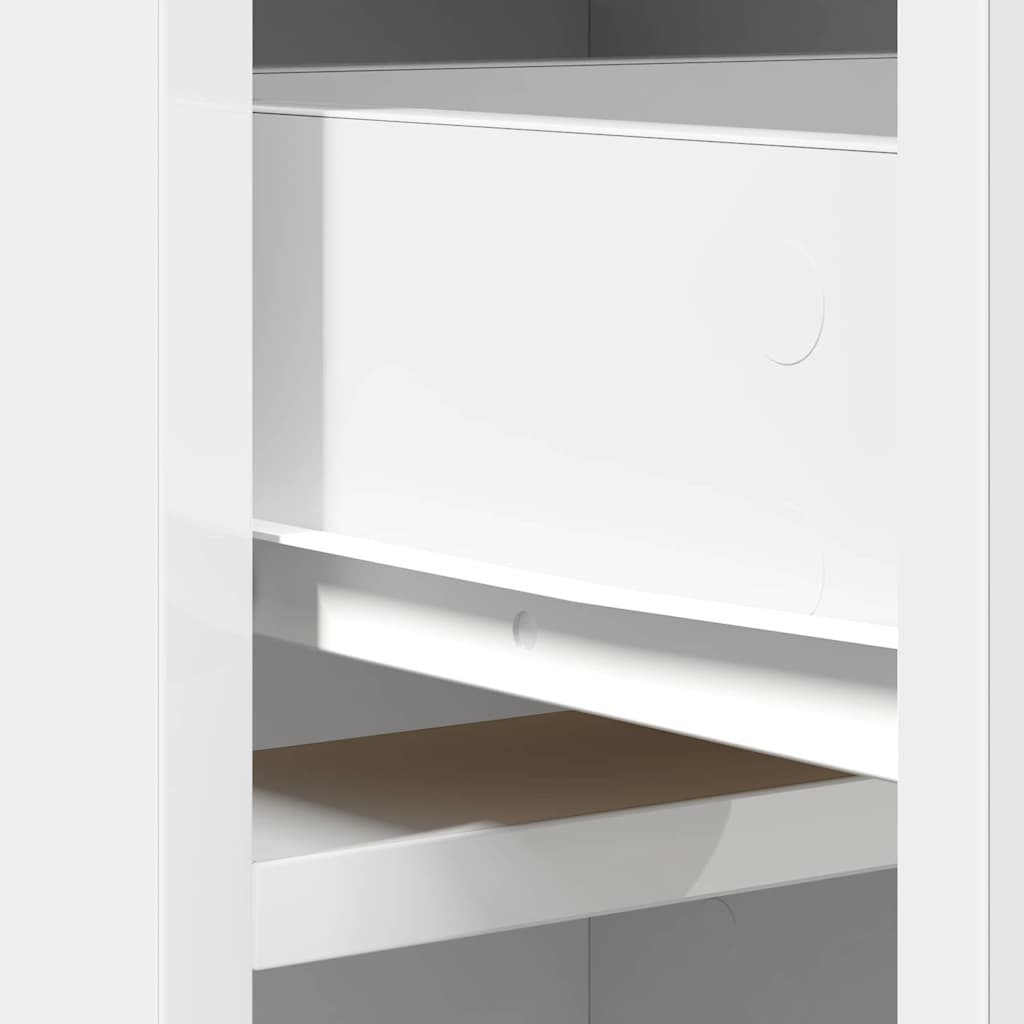 Highboard mit Schubladen Weiß 40 x 40,5 x 135 cm Holzwerkstoff