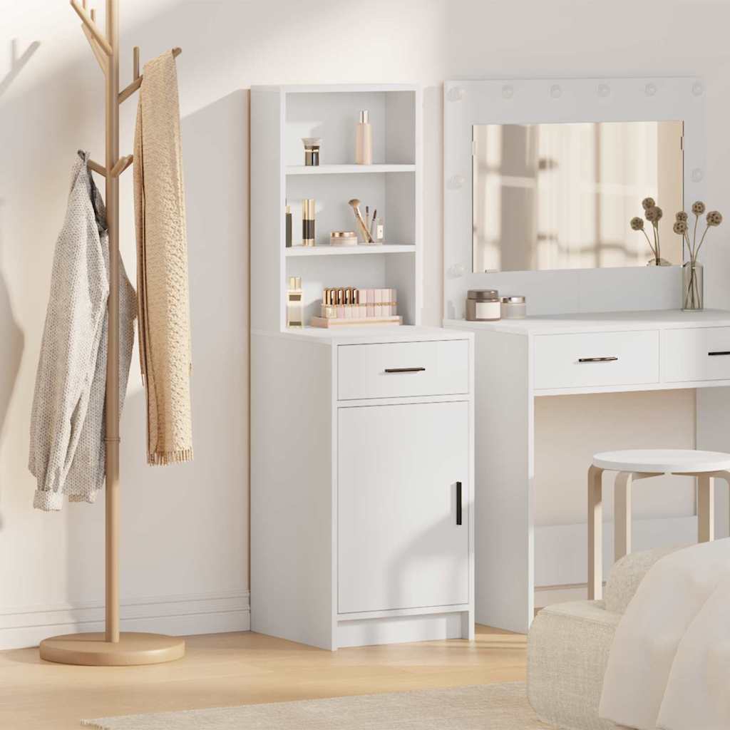 Highboard mit Schubladen Weiß 40 x 40,5 x 135 cm Holzwerkstoff