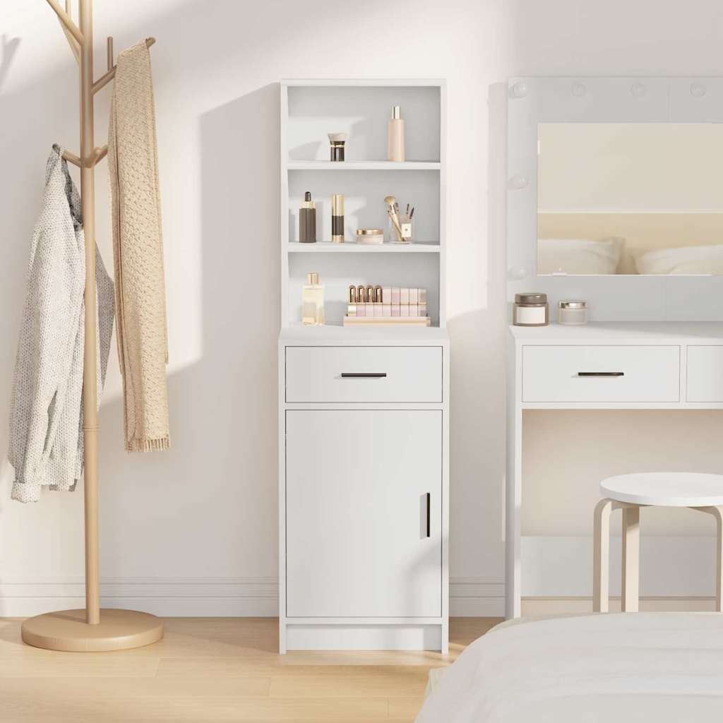 Highboard mit Schubladen Weiß 40 x 40,5 x 135 cm Holzwerkstoff