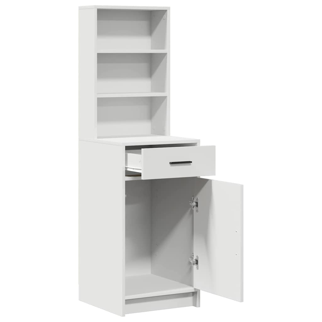Highboard mit Schubladen Weiß 40 x 40,5 x 135 cm Holzwerkstoff