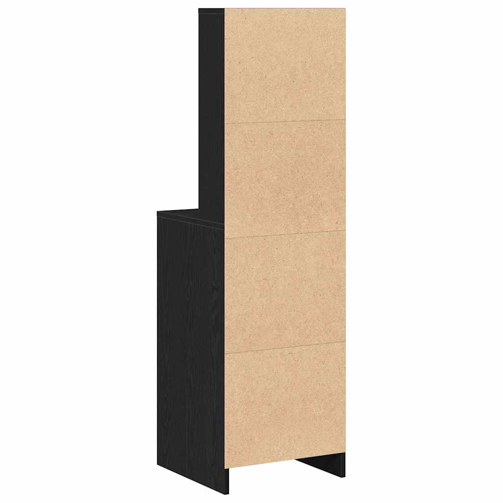 Highboard Schwarz Eichen-Optik 40 x 40,5 x 135 cm Holzwerkstoff