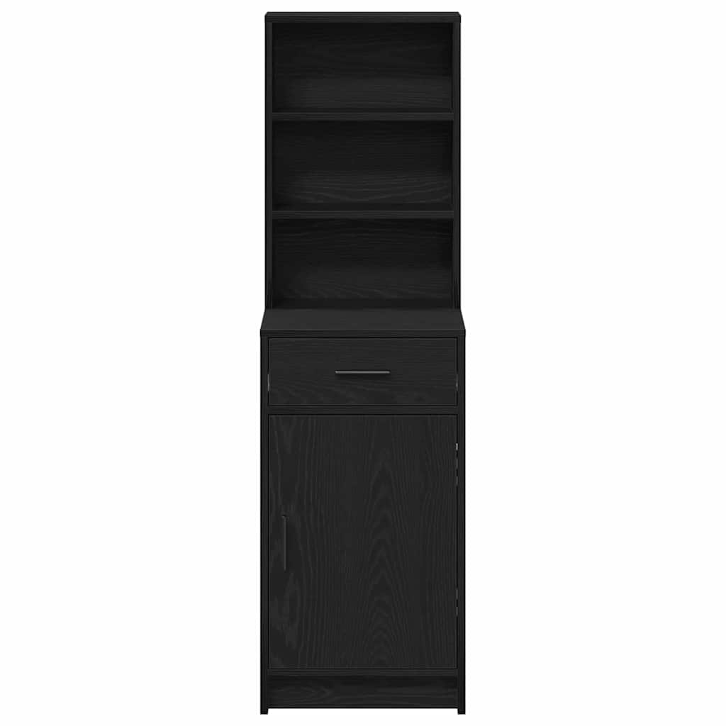 Highboard Schwarz Eichen-Optik 40 x 40,5 x 135 cm Holzwerkstoff