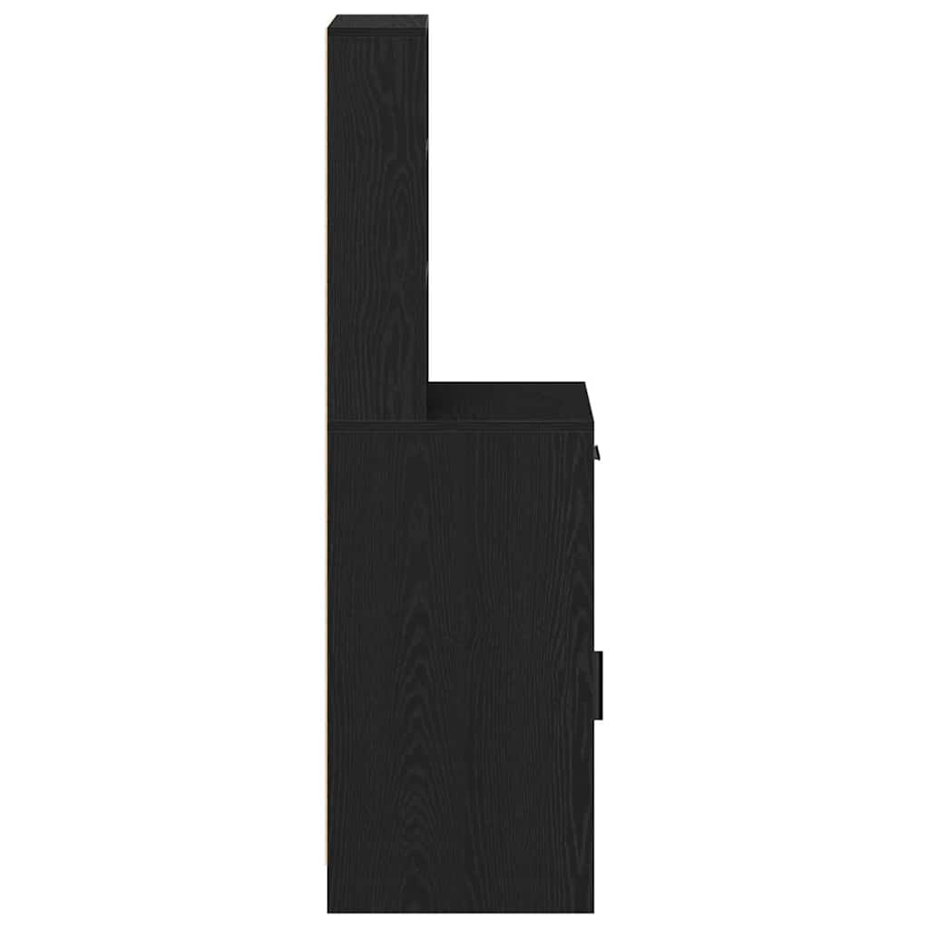 Highboard Schwarz Eichen-Optik 40 x 40,5 x 135 cm Holzwerkstoff