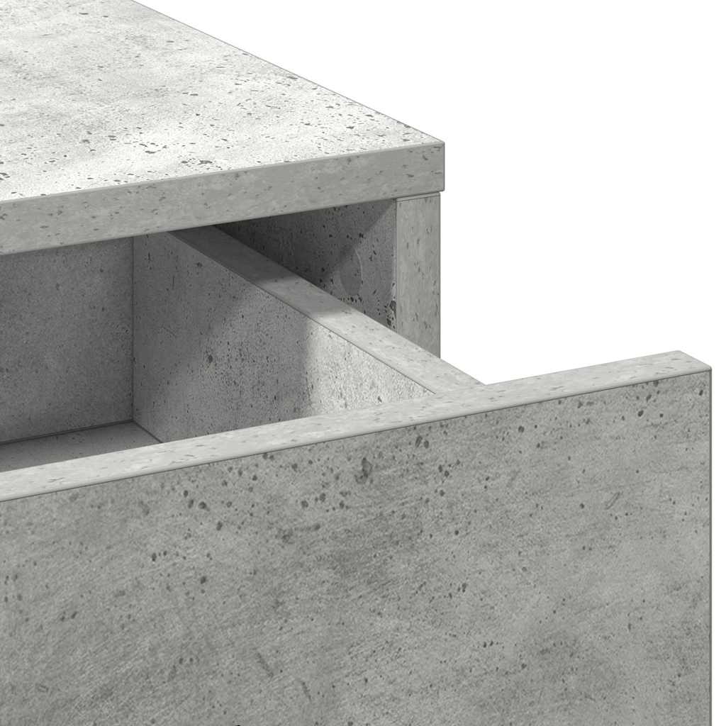 Highboard Beton Grau 40 x 40,5 x 135 cm Holzwerkstoff