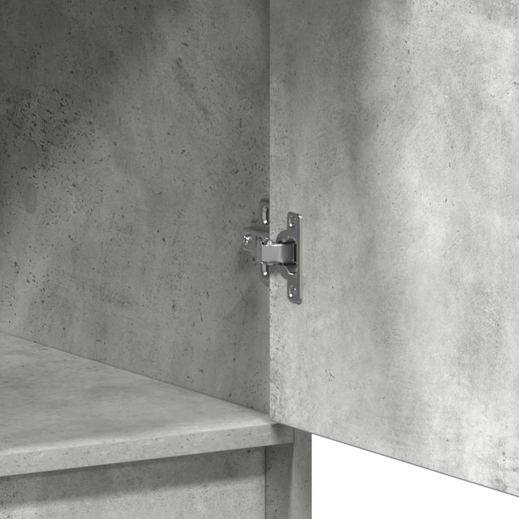 Highboard Beton Grau 40 x 40,5 x 135 cm Holzwerkstoff