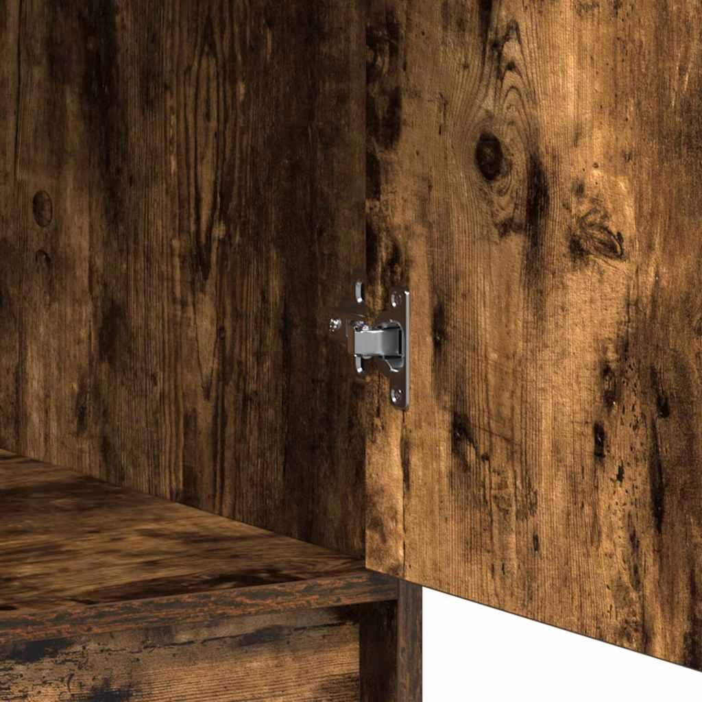 Highboard Geräucherte Eiche 40 x 40,5 x 135 cm Holzwerkstoff