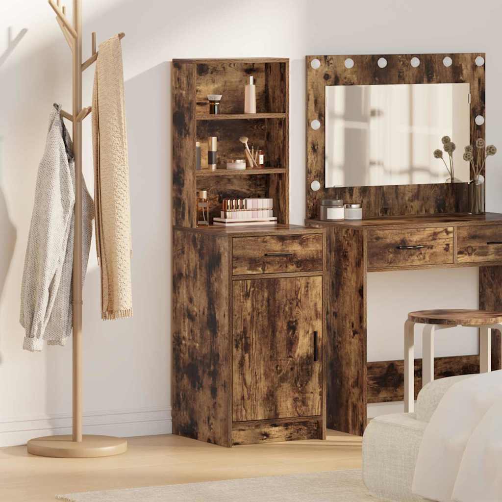 Highboard Geräucherte Eiche 40 x 40,5 x 135 cm Holzwerkstoff