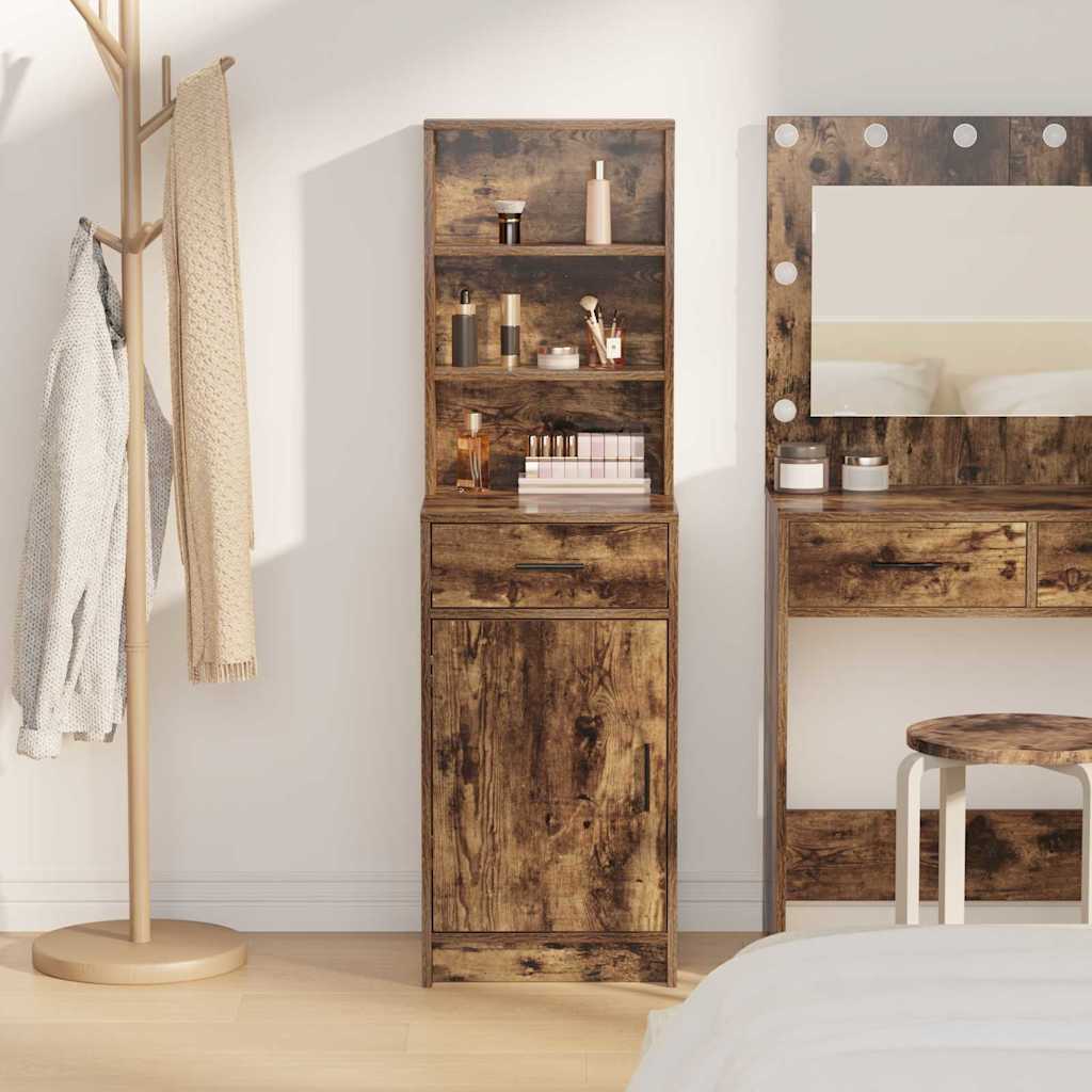 Highboard Geräucherte Eiche 40 x 40,5 x 135 cm Holzwerkstoff
