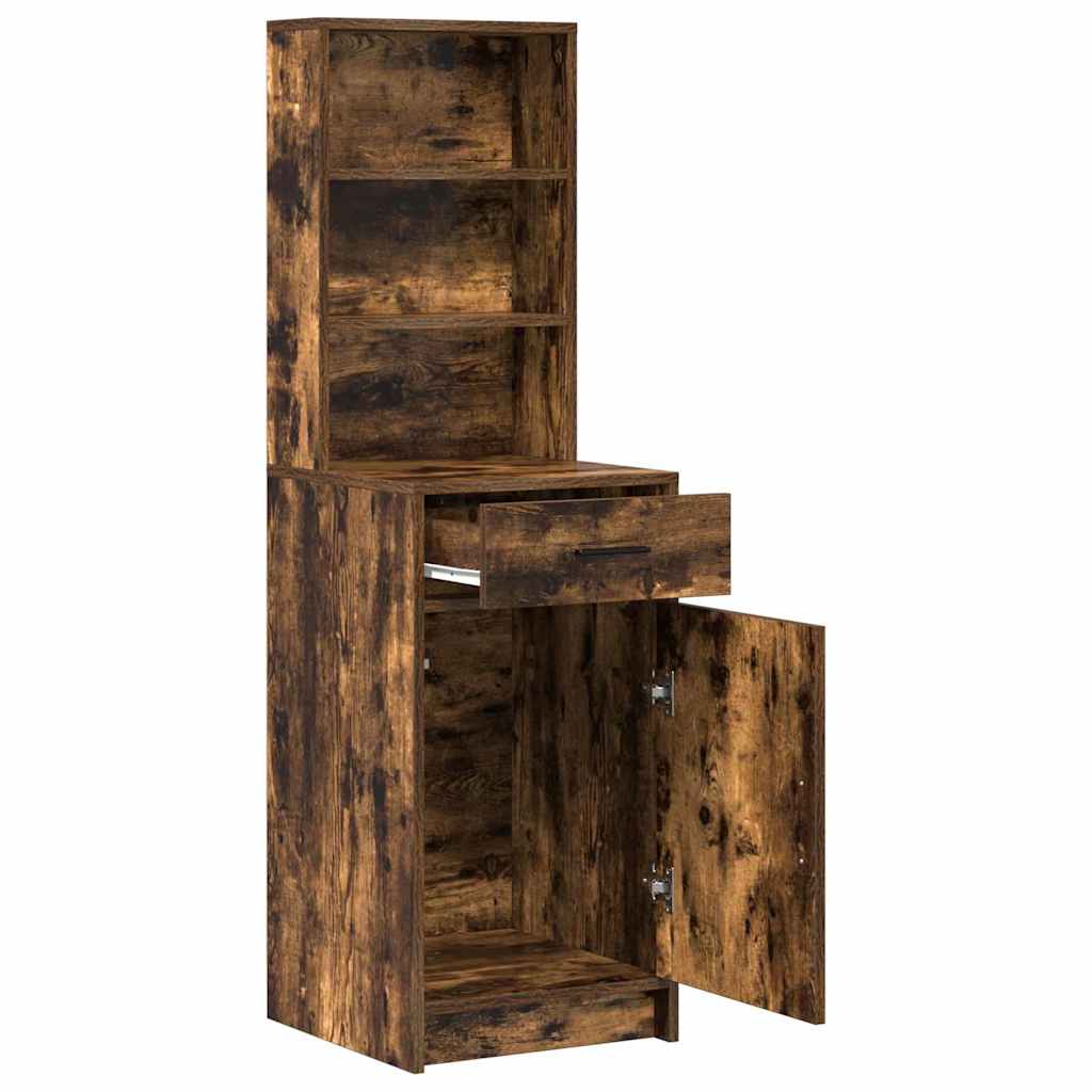 Highboard Geräucherte Eiche 40 x 40,5 x 135 cm Holzwerkstoff