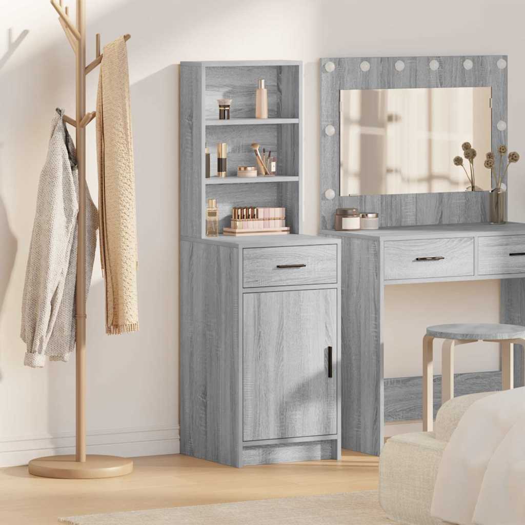 Highboard Graues Sonoma 40 x 40,5 x 135 cm Holzwerkstoff