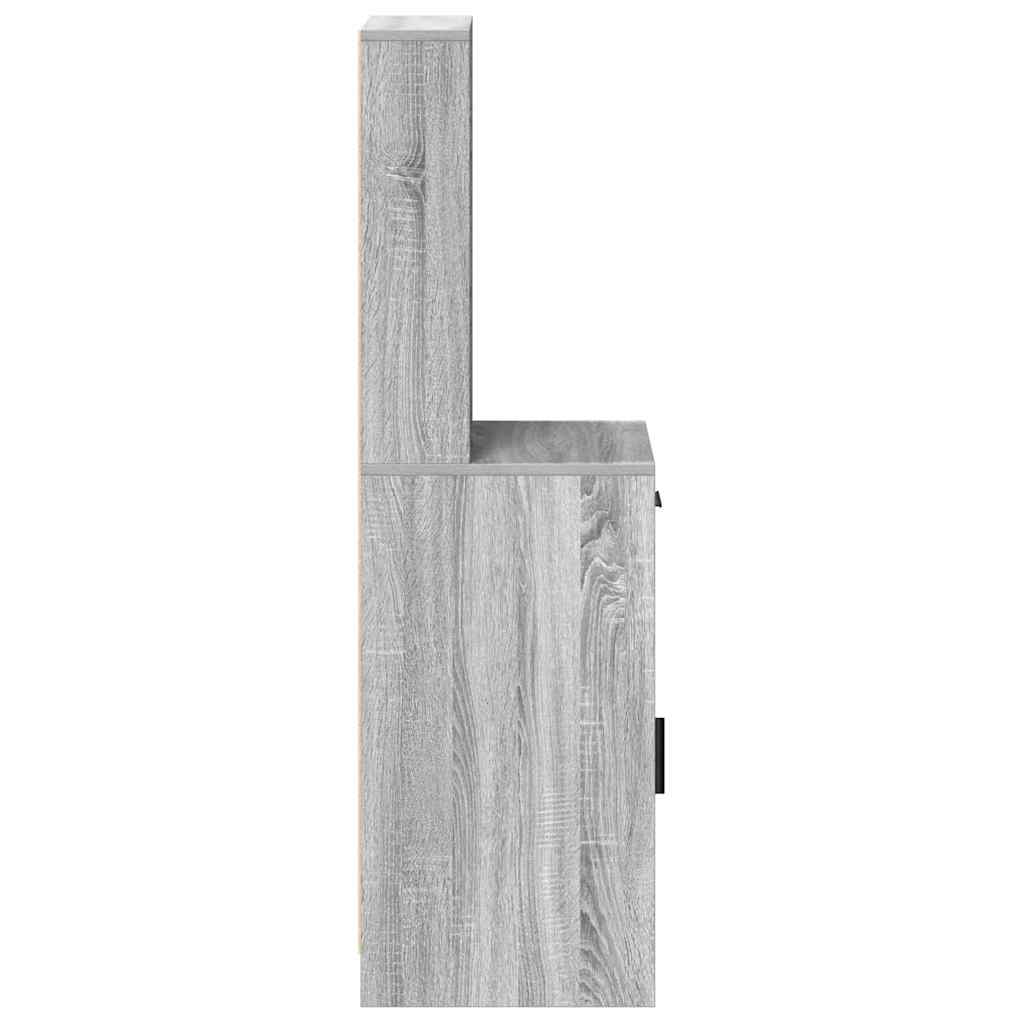 Highboard Graues Sonoma 40 x 40,5 x 135 cm Holzwerkstoff