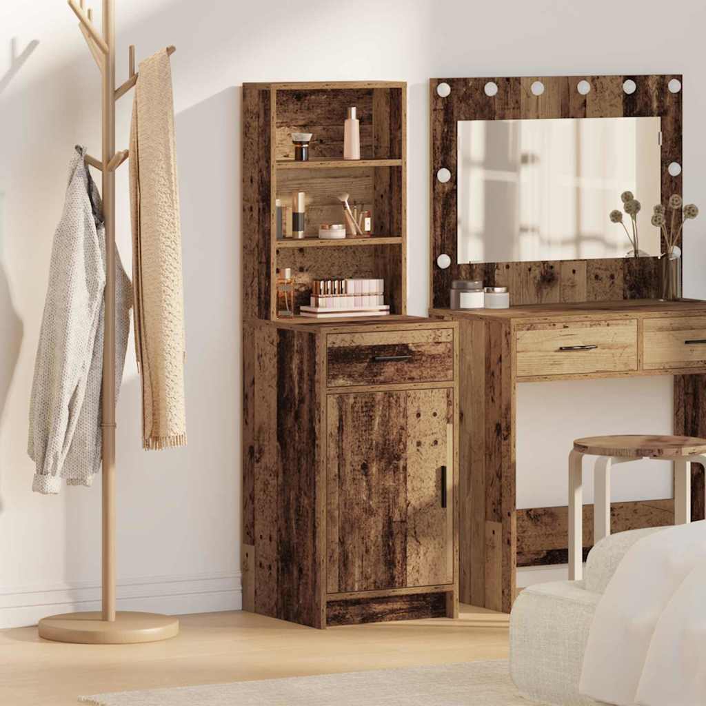 Highboard Altholz 40 x 40,5 x 135 cm Holzwerkstoff