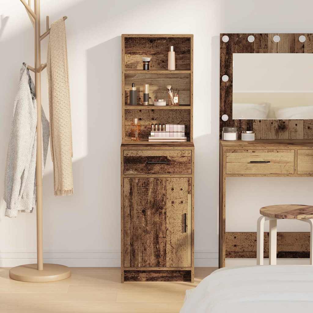 Highboard Altholz 40 x 40,5 x 135 cm Holzwerkstoff