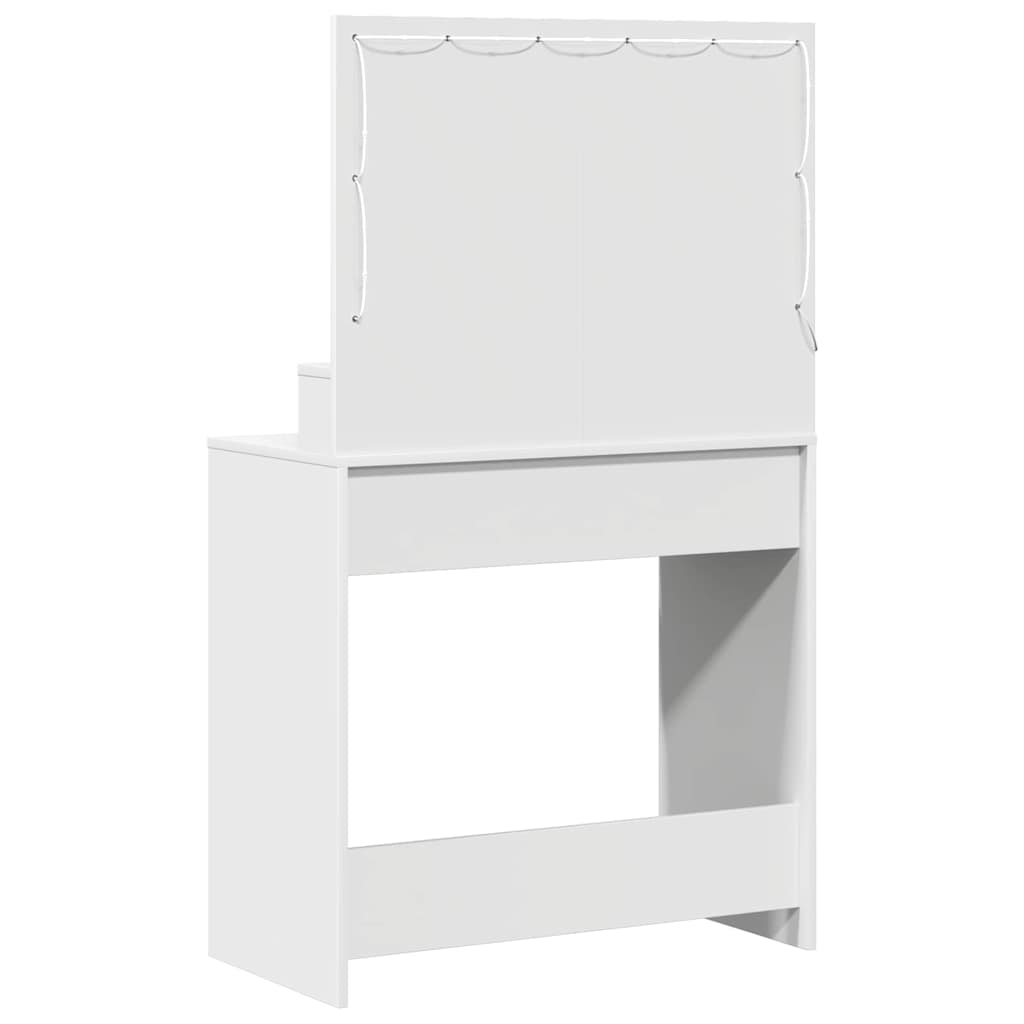 Schminktisch mit Schubladen Weiß 79 x 41 x 135 cm Holzwerkstoff