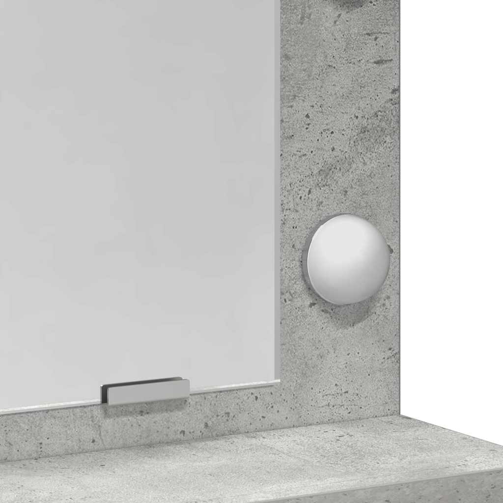 Schminktisch Beton Grau 79 x 41 x 135 cm Holzwerkstoff