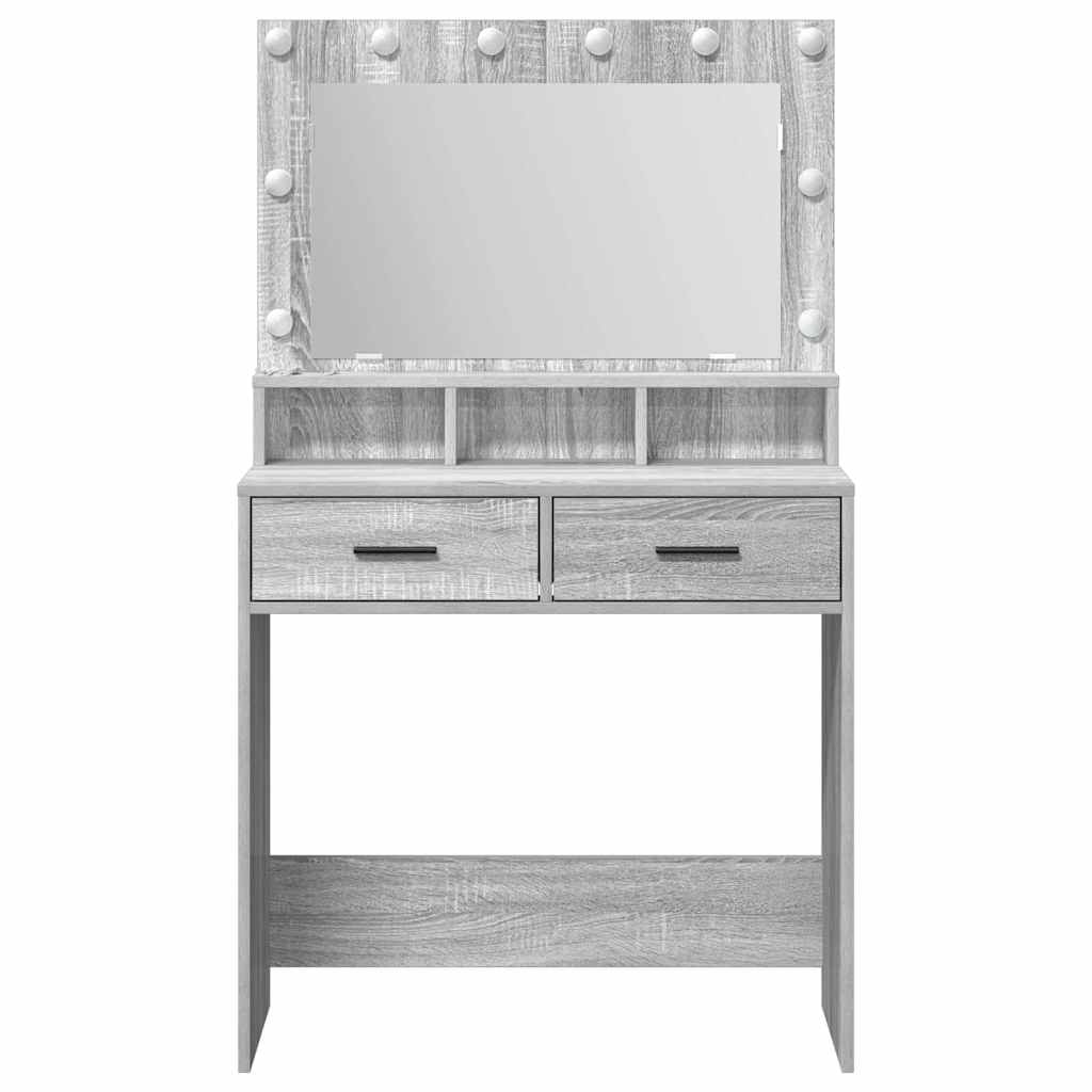 Schminktisch Graues Sonoma 79 x 41 x 135 cm Holzwerkstoff
