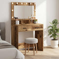 Schminktisch mit Regal Altholz 79 x 41 x 135 cm Holzwerkstoff