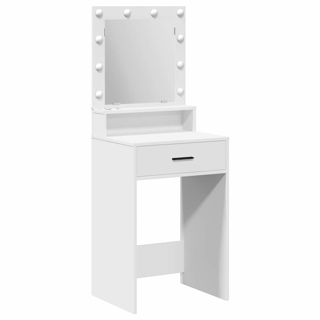 Schminktisch mit Schubladen Weiß 50 x 41 x 135 cm Holzwerkstoff
