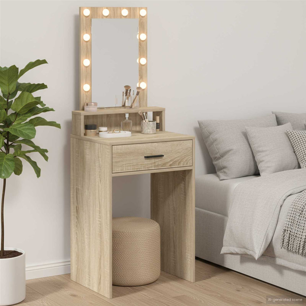 Schminktisch Sonoma-Eiche 50 x 41 x 135 cm Holzwerkstoff