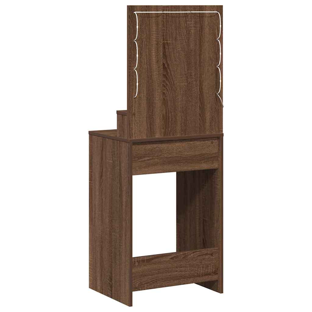 Schminktisch Braun Eichen-Optik 50 x 41 x 135 cm Holzwerkstoff