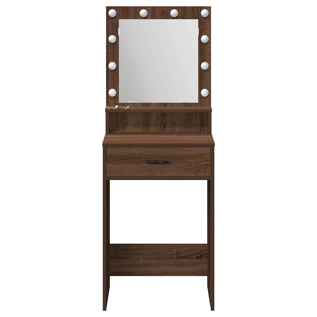 Schminktisch Braun Eichen-Optik 50 x 41 x 135 cm Holzwerkstoff