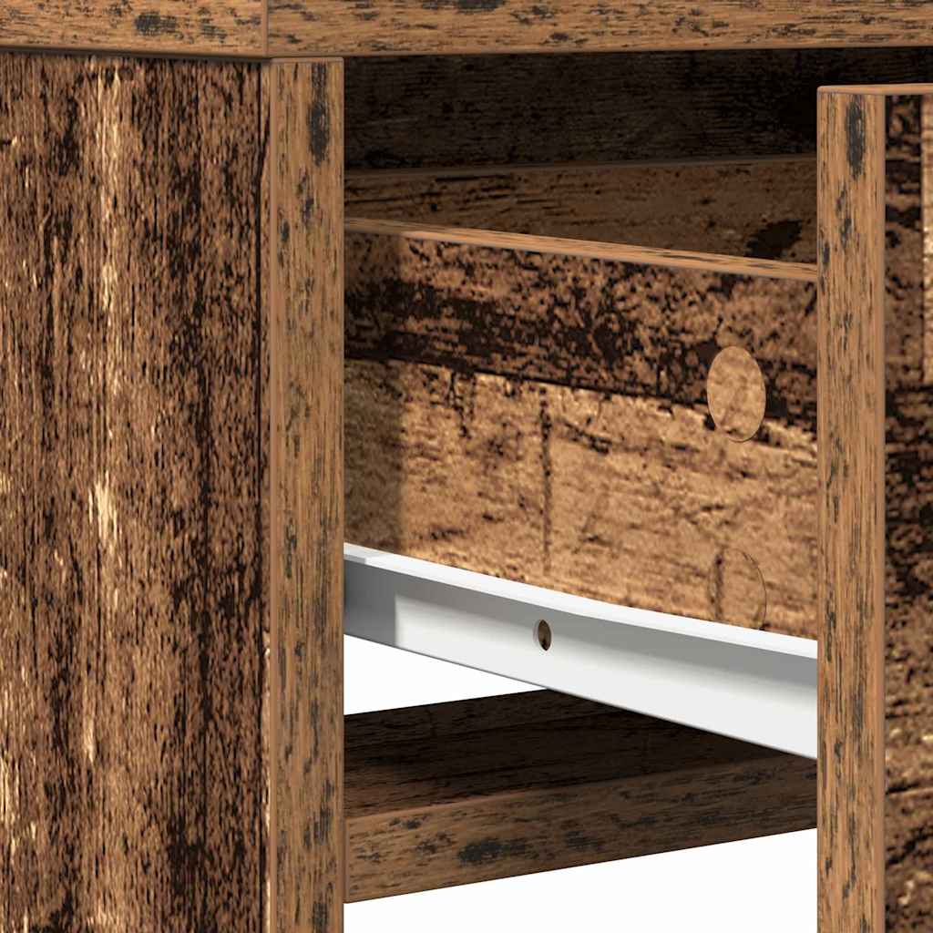 Schminktisch mit Regal Altholz 50 x 41 x 135 cm Holzwerkstoff