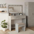 Schminktisch Beton Grau 100 x 41 x 135 cm Holzwerkstoff