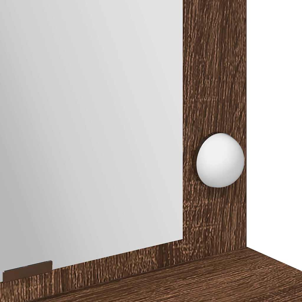Schminktisch Braun Eichen-Optik 100 x 41 x 135 cm Holzwerkstoff