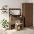 Schminktisch Braun Eichen-Optik 100 x 41 x 135 cm Holzwerkstoff