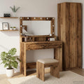 Schminktisch mit Regal Altholz 100 x 41 x 135 cm Holzwerkstoff
