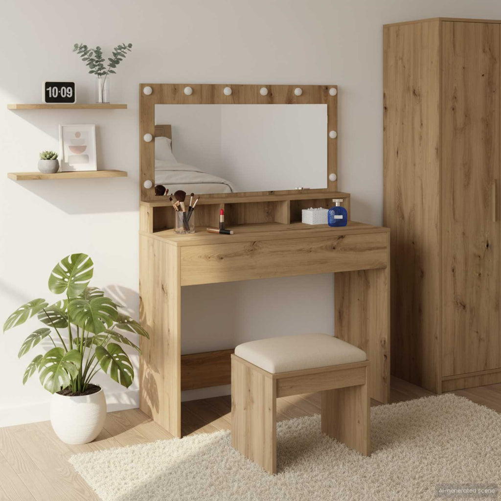 Schminktisch Artisan-Eiche 100 x 41 x 135 cm Holzwerkstoff