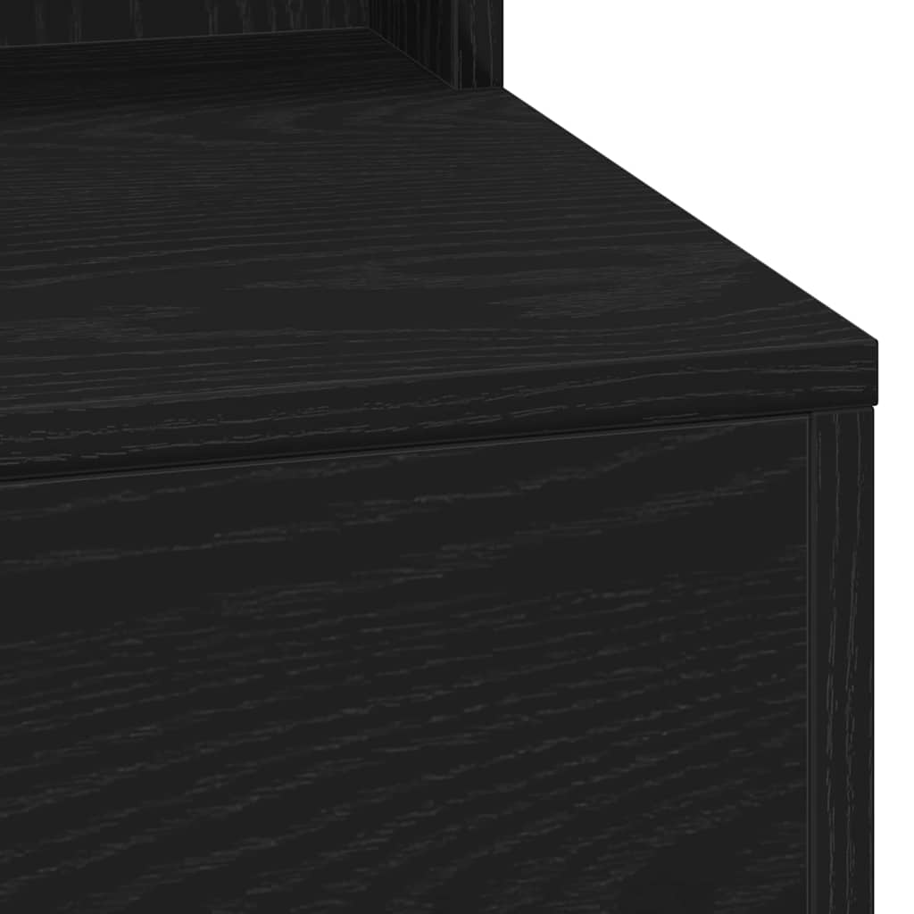 Schminktisch mit Regal Schwarz Eichen-Optik 75,5 x 41 x 135 cm