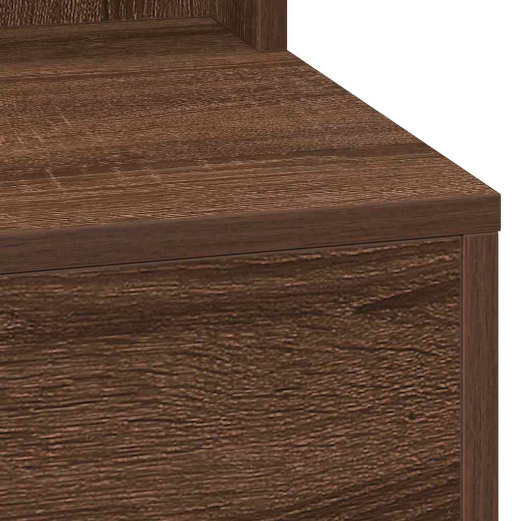 Schminktisch mit Regal Braun Eichen-Optik 75,5 x 41 x 135 cm