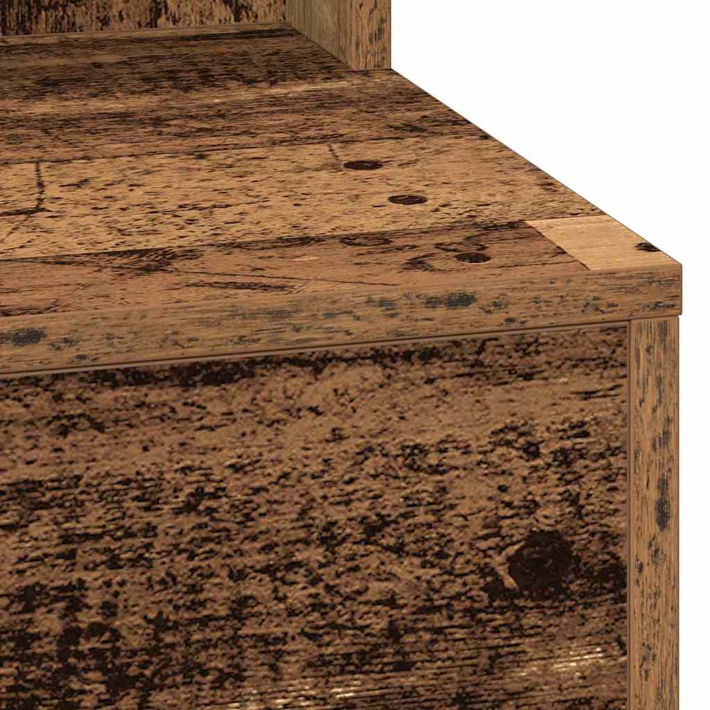 Schminktisch mit Regal Altholz 75,5 x 41 x 135 cm Holzwerkstoff