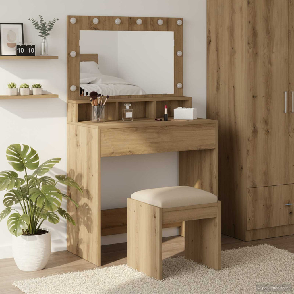 Schminktisch Artisan-Eiche 75,5 x 41 x 135 cm Holzwerkstoff
