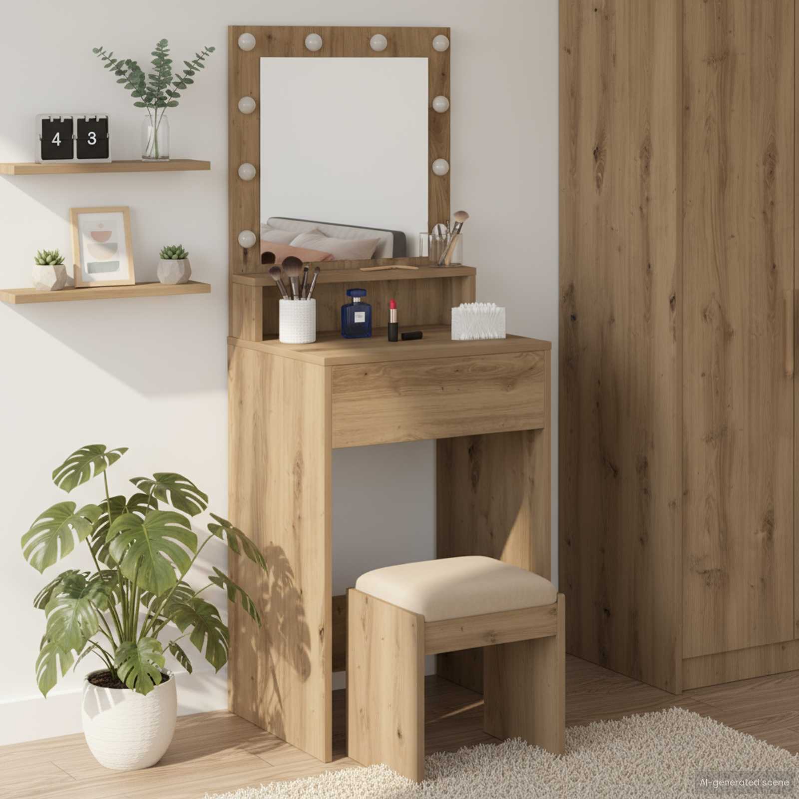 Schminktisch Artisan-Eiche 50 x 41 x 135 cm Holzwerkstoff