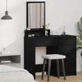 Schminktisch mit Regal Schwarz Eichen-Optik 50 x 41 x 140 cm