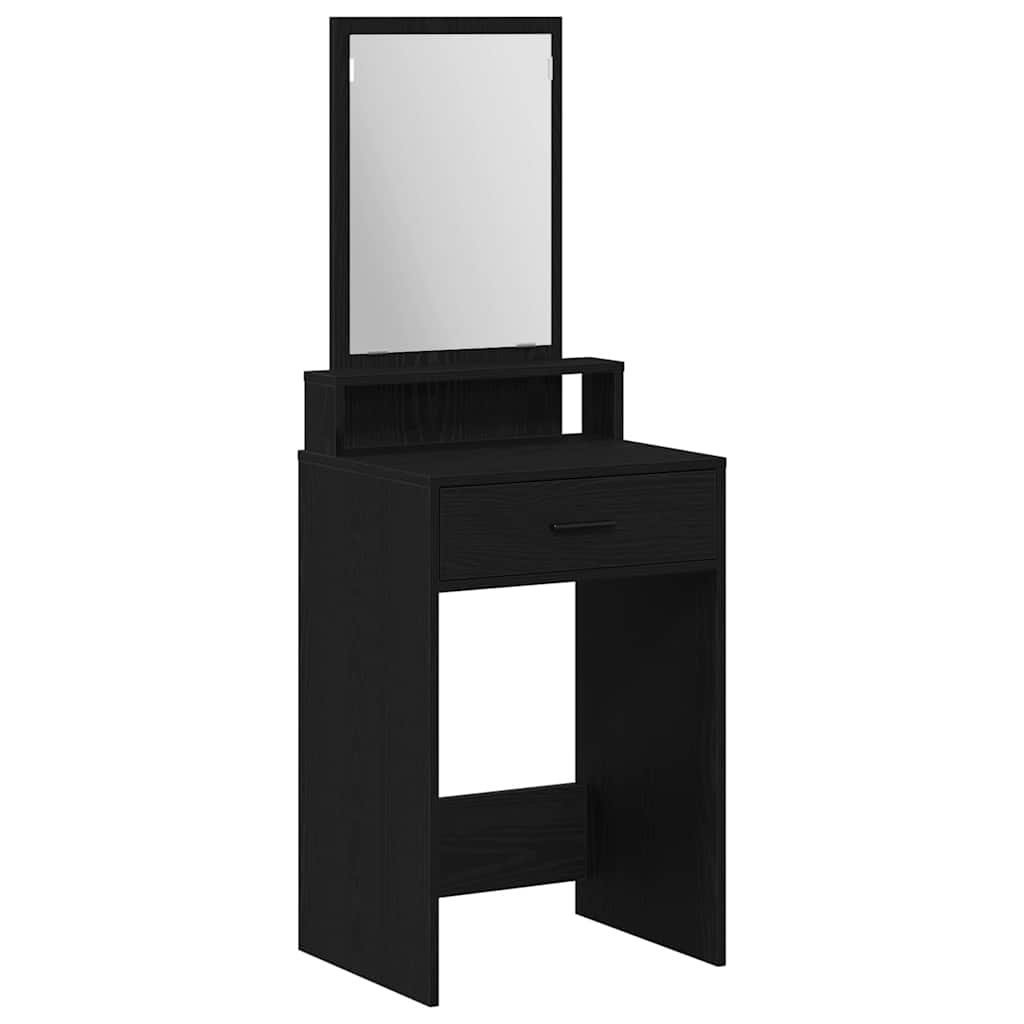 Schminktisch mit Regal Schwarz Eichen-Optik 50 x 41 x 140 cm