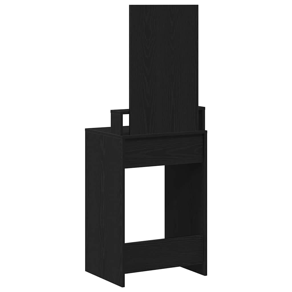 Schminktisch mit Regal Schwarz Eichen-Optik 50 x 41 x 140 cm