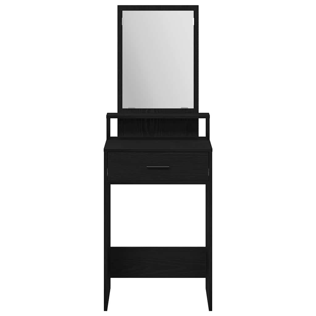 Schminktisch mit Regal Schwarz Eichen-Optik 50 x 41 x 140 cm