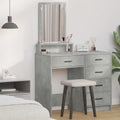 Schminktisch Beton Grau 50 x 41 x 140 cm Holzwerkstoff