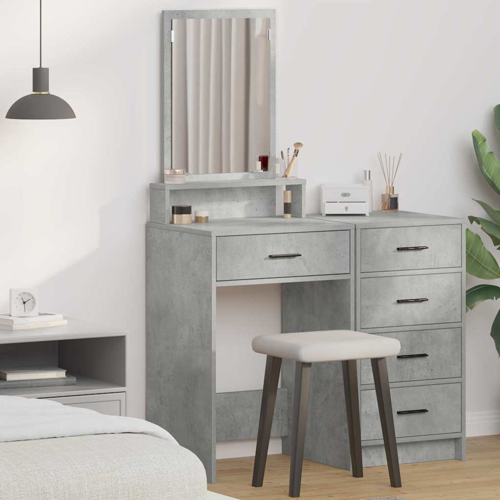 Schminktisch Beton Grau 50 x 41 x 140 cm Holzwerkstoff