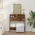 Schminktisch Geräucherte Eiche 79 x 41 x 140 cm Holzwerkstoff