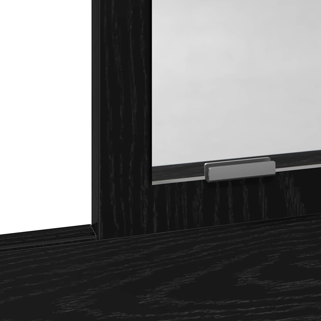 Schminktisch mit Regal Schwarz Eichen-Optik 100 x 41 x 140 cm