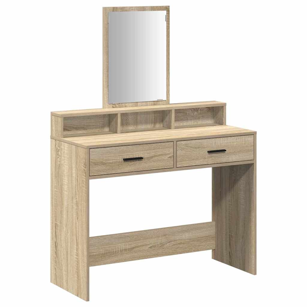 Schminktisch Sonoma-Eiche 100 x 41 x 140 cm Holzwerkstoff