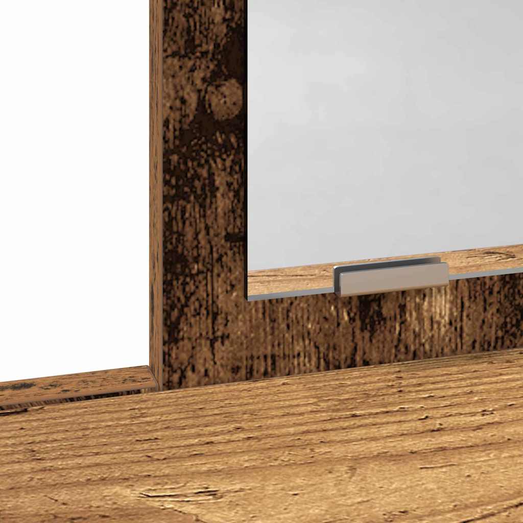 Schminktisch mit Regal Altholz 100 x 41 x 140 cm Holzwerkstoff