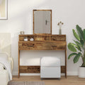 Schminktisch mit Regal Altholz 100 x 41 x 140 cm Holzwerkstoff
